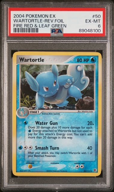 2004 WARTORTLE-REV.FOIL #50 PSA 6 (front)