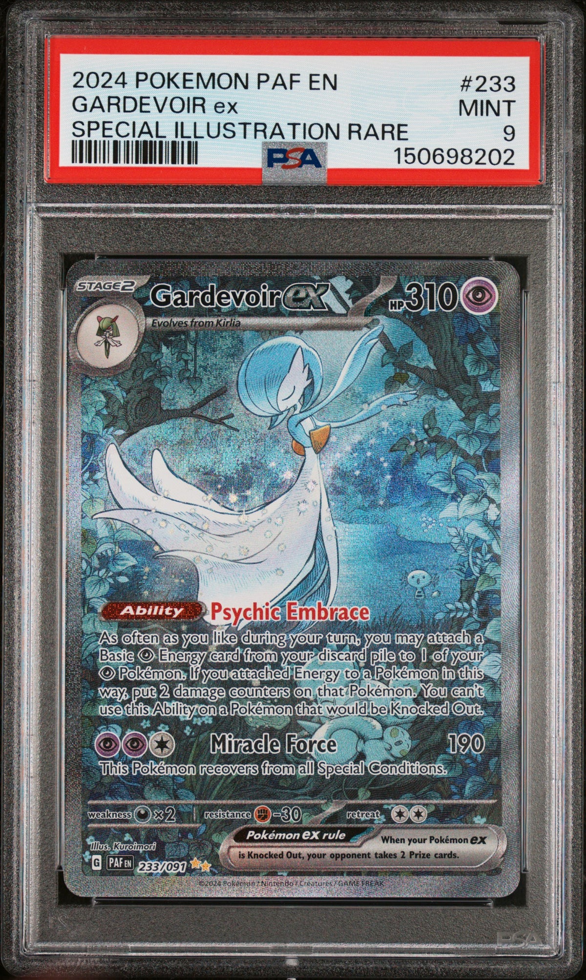 2024 GARDEVOIR ex #233 PSA 9 (front)
