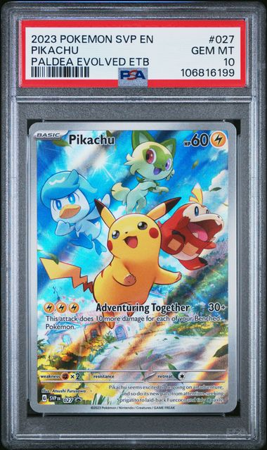 2023 PIKACHU #027 PSA 10 (front)