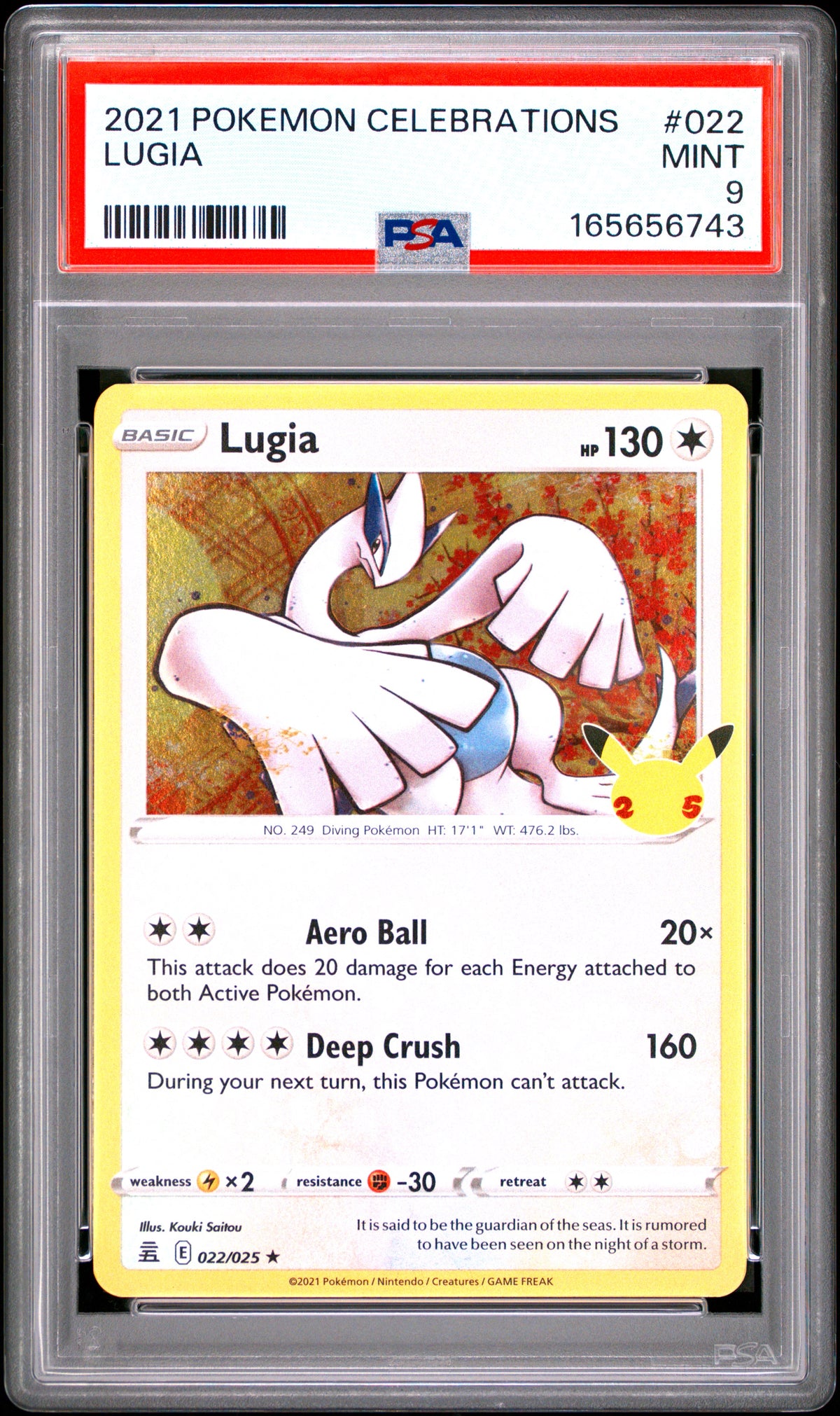 2021 LUGIA #022 PSA 9 (front)
