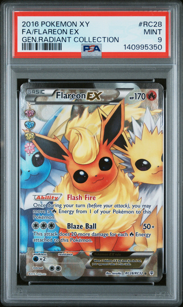 2016 FA/FLAREON EX #RC28 PSA 9 (front)