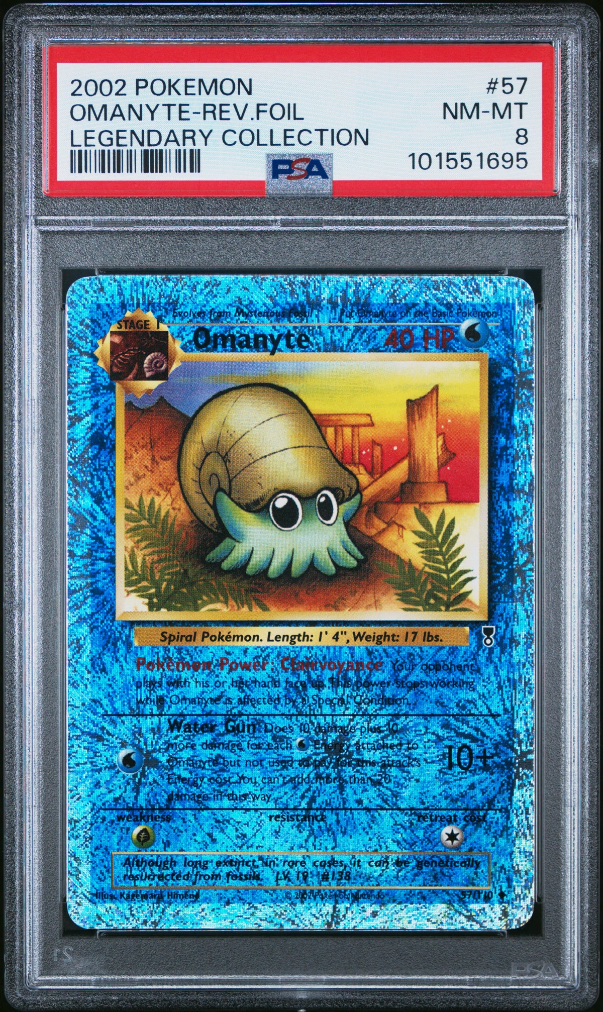 2002 OMANYTE-REV.FOIL #57 Legendary Collection PSA 8 (front)