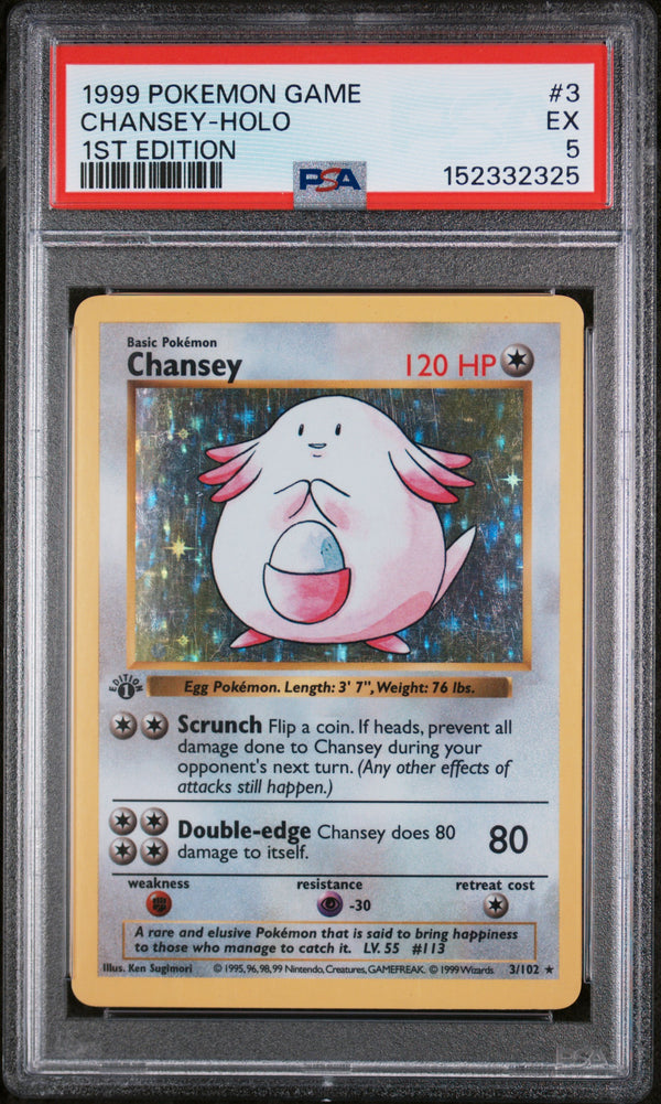 1999 CHANSEY-HOLO #3 PSA 5 (front)
