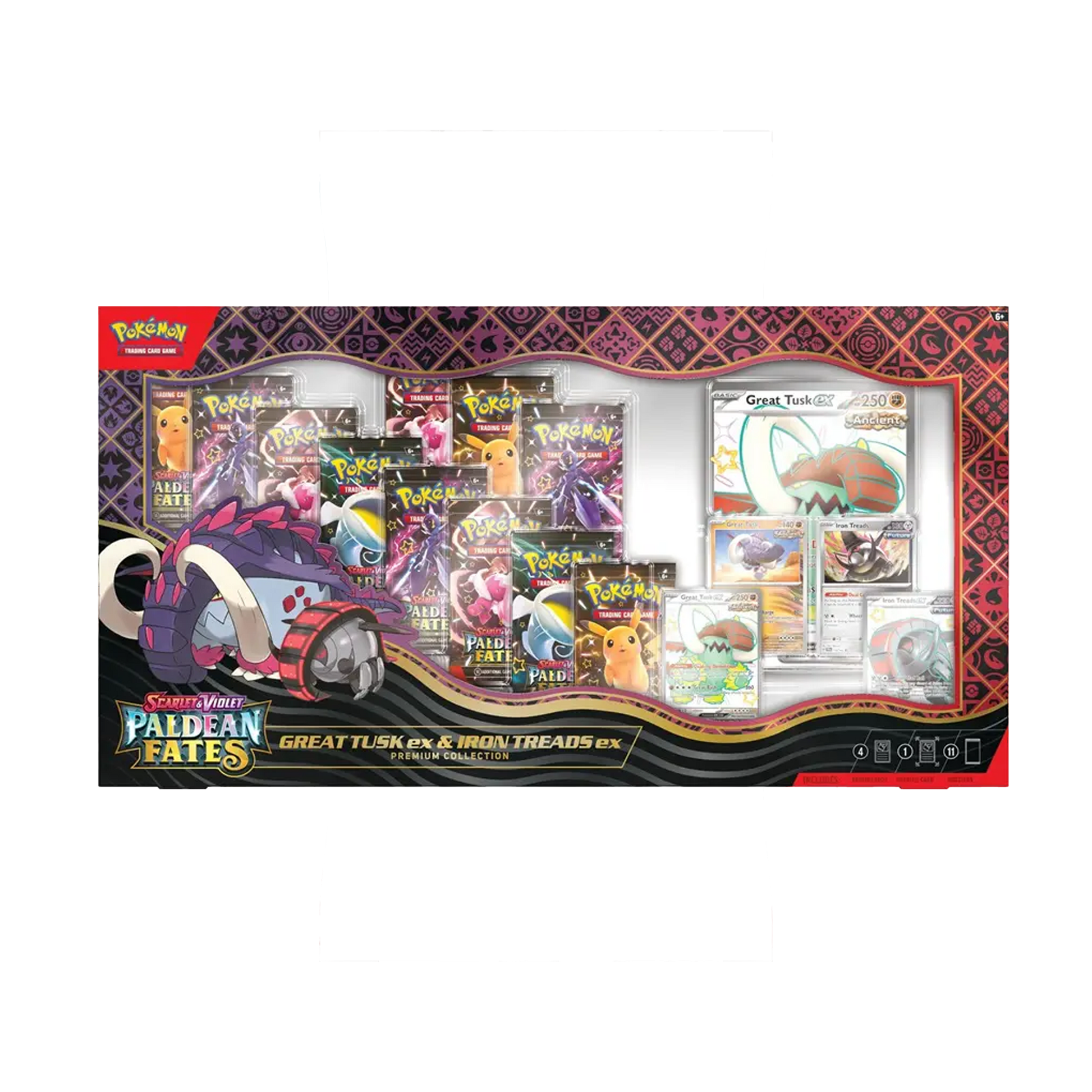 Paldean Fates Great Tusk ex & Iron Treads ex Premium Collection