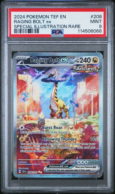 2024 RAGING BOLT ex #208 PSA 9 (front)