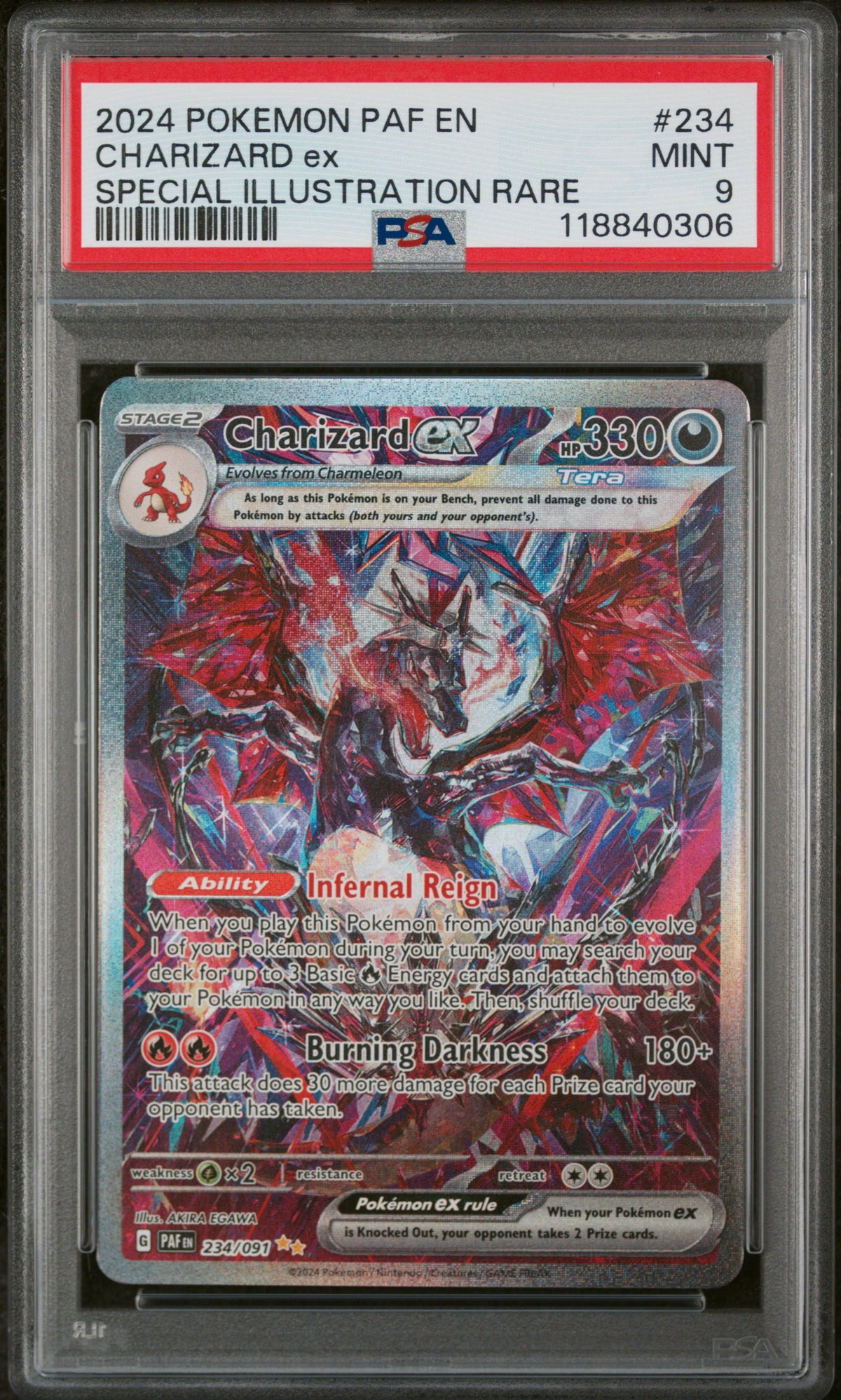 2024 CHARIZARD ex #234 Special Illustration Rare PSA 9 (front)
