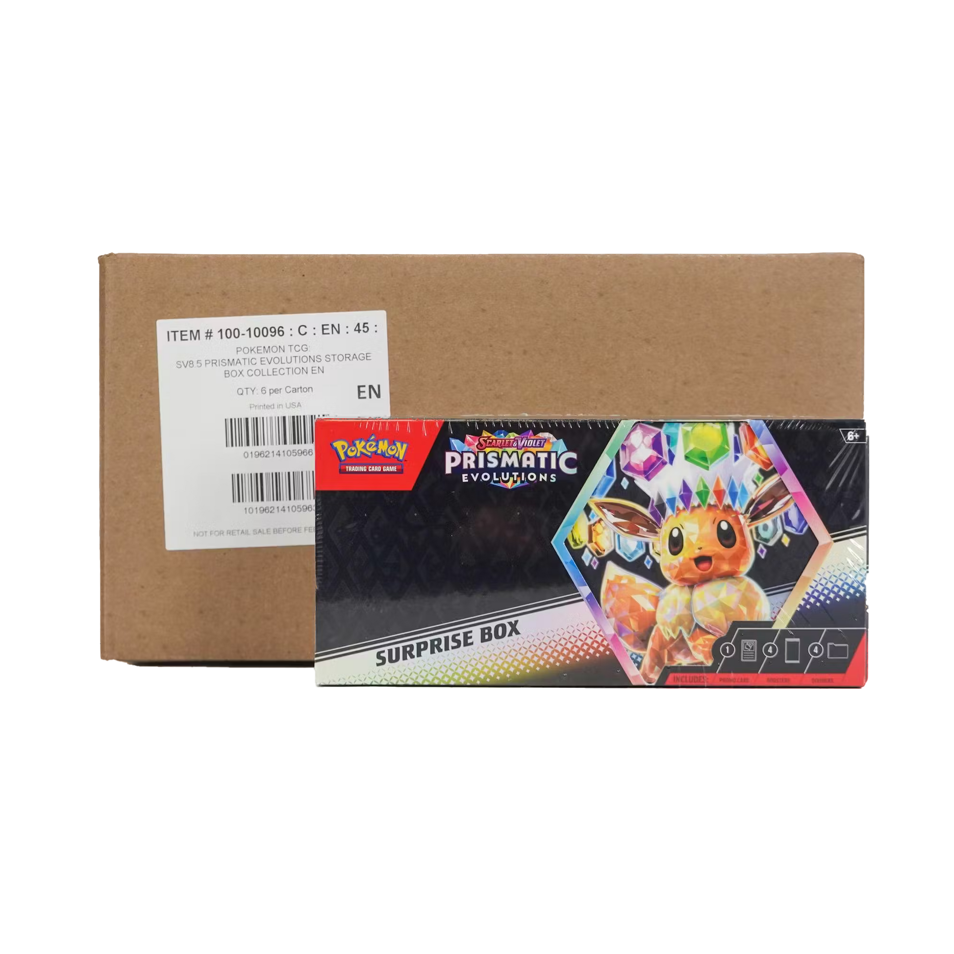 Prismatic Evolutions Surprise 6-Box Case