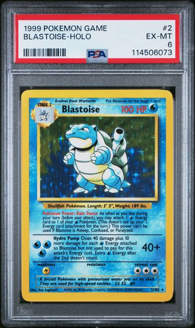 1999 BLASTOISE-HOLO #2 PSA 6 (front)