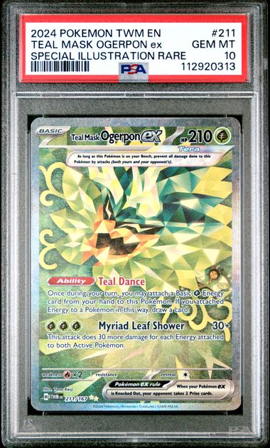 2024 TEAL MASK OGERPON ex #211 PSA 10 (front)