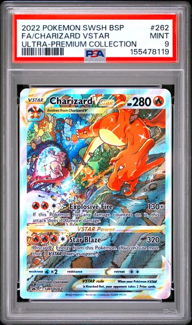 2022 FA/CHARIZARD VSTAR #262 PSA 9 (front)