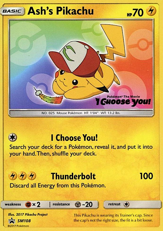 2017 ASH'S PIKACHU #SM114 PSA 9 (stock image — not the actual card)