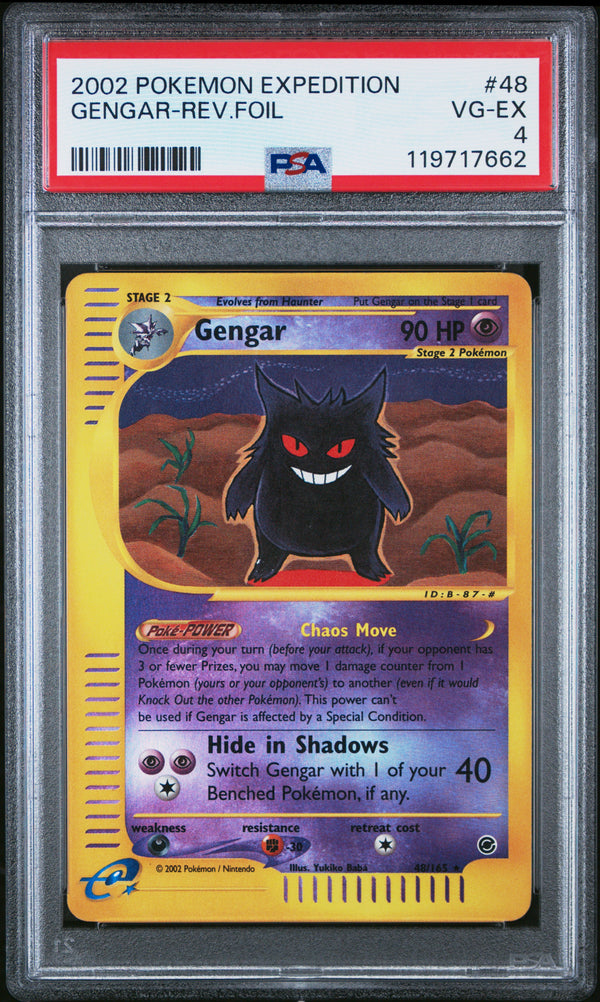 2002 GENGAR-REV.FOIL #48 PSA 4 (front)