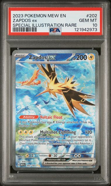2023 ZAPDOS ex #202 PSA 10 (front)