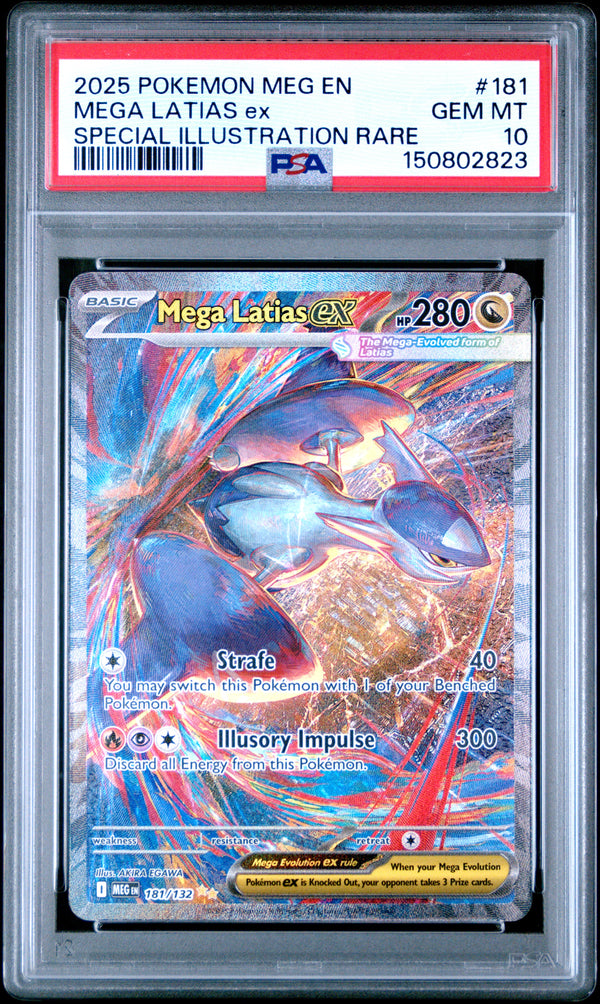 2025 MEGA LATIAS ex #181 PSA 10 (front)