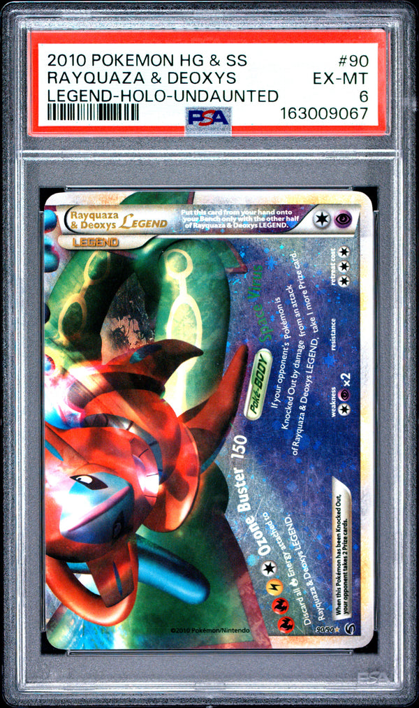 2010 RAYQUAZA & DEOXYS #90 PSA 6 (front)