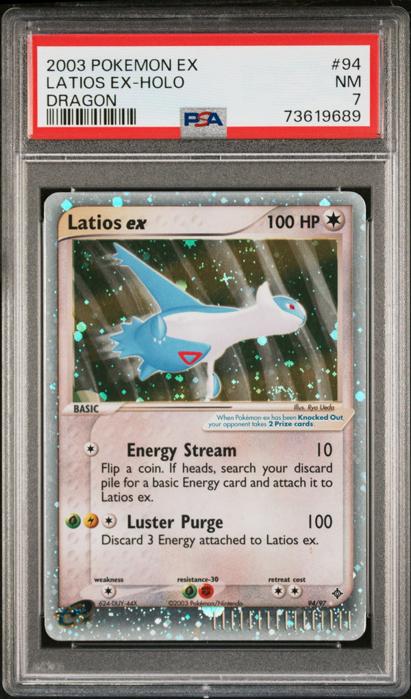 2003 LATIOS EX-HOLO #94 Dragon PSA 7 (front)