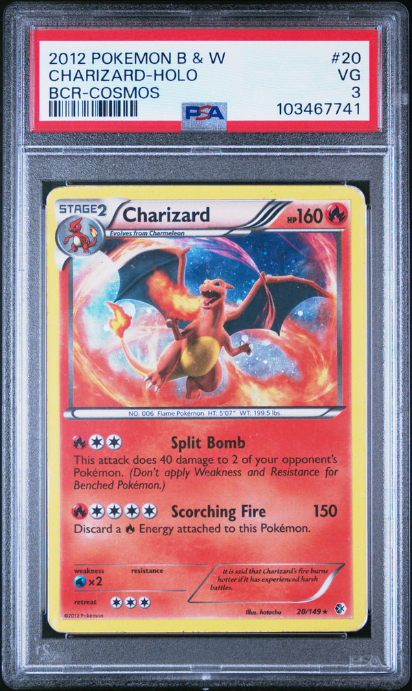 2012 CHARIZARD-HOLO #20 PSA 3 (front)