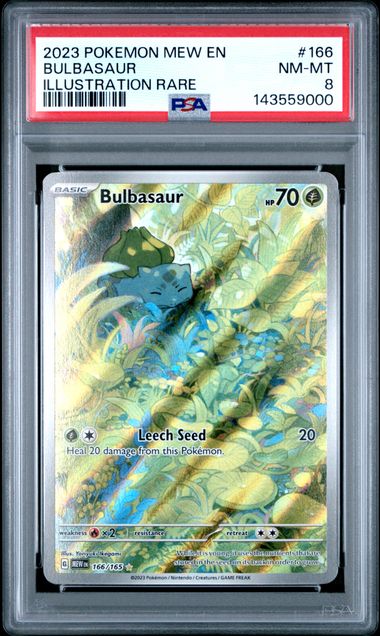2023 BULBASAUR #166 PSA 8 (front)