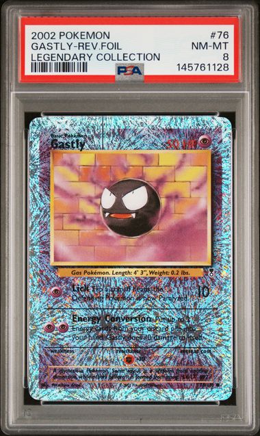2002 GASTLY-REV.FOIL #76 PSA 8 (front)