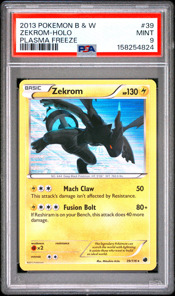 2013 ZEKROM-HOLO #39 PSA 9 (front)