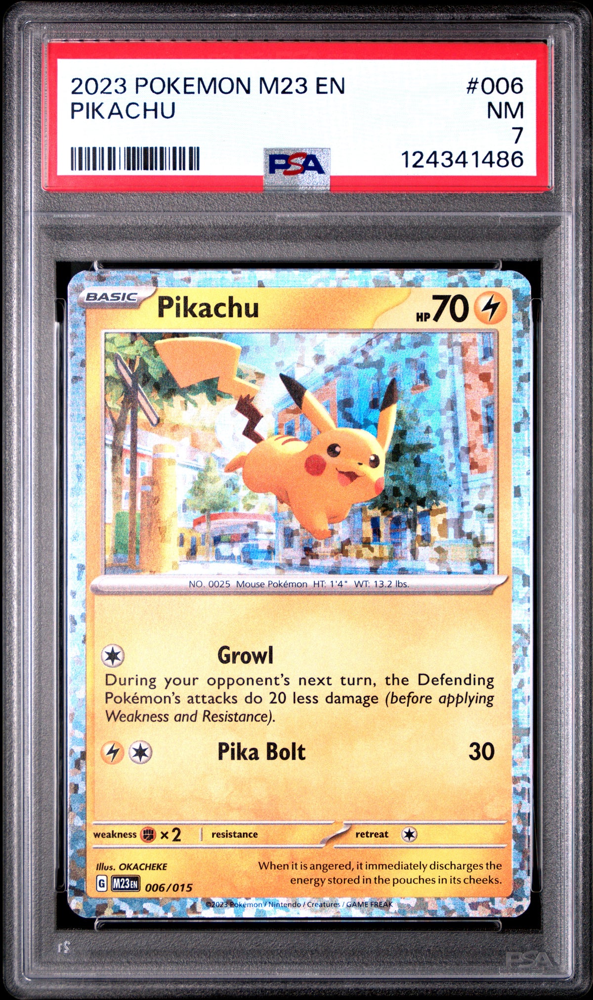 2023 PIKACHU #006 PSA 7 (front)