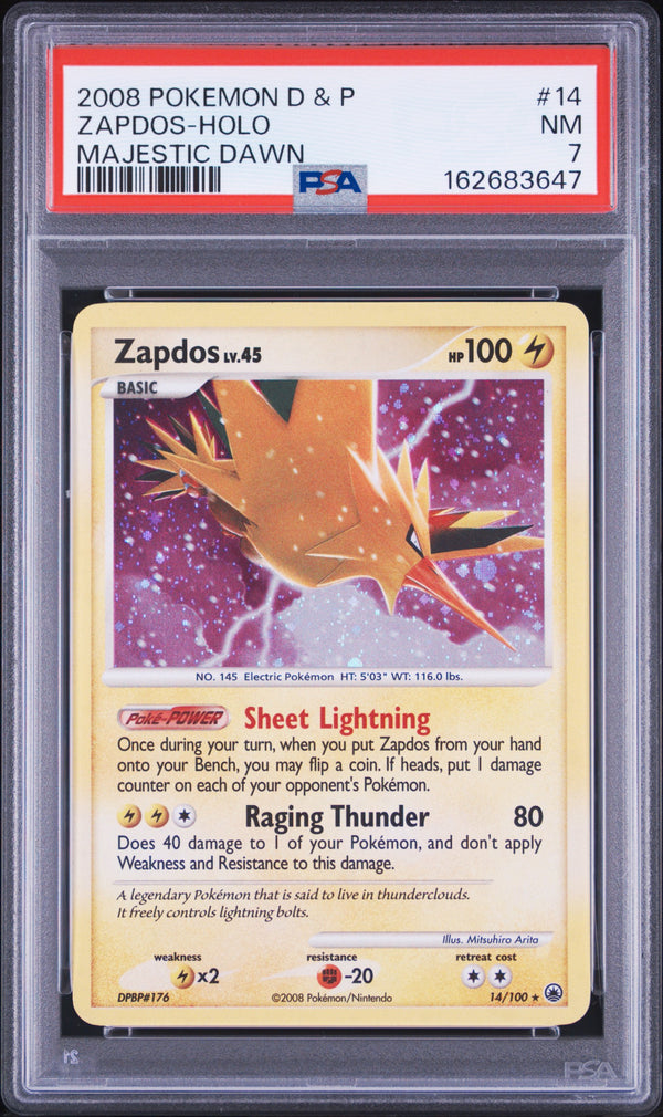 2008 ZAPDOS-HOLO #14 PSA 7 (front)
