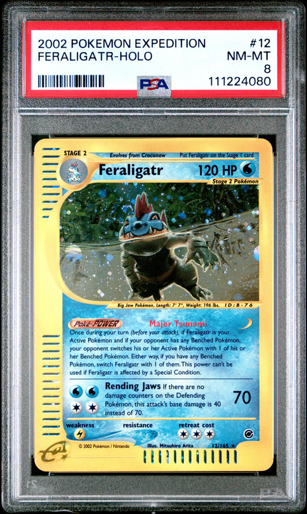 2002 FERALIGATR-HOLO #12 PSA 8 (front)