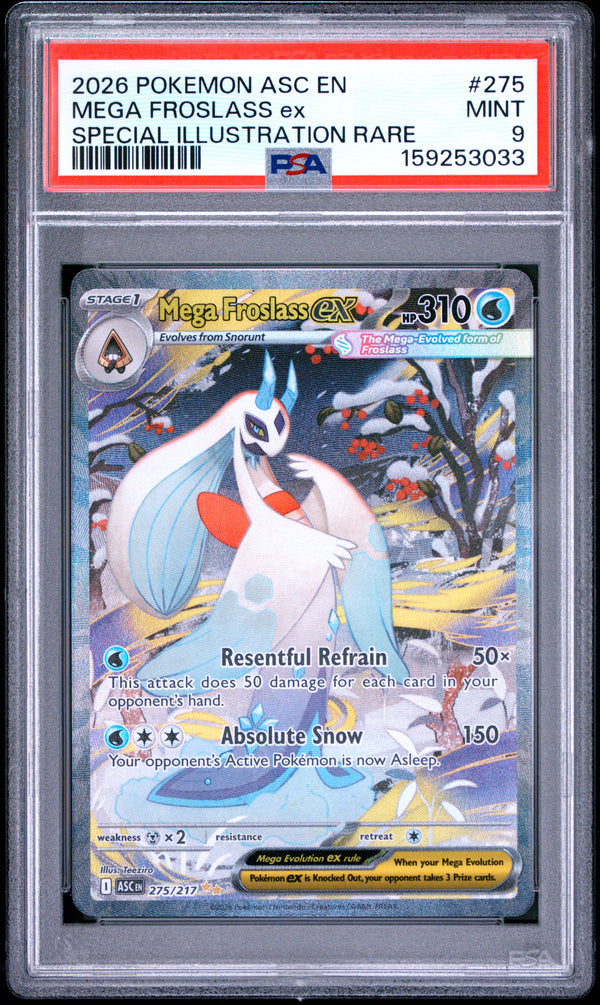 2026 MEGA FROSLASS ex #275 PSA 9 (front)