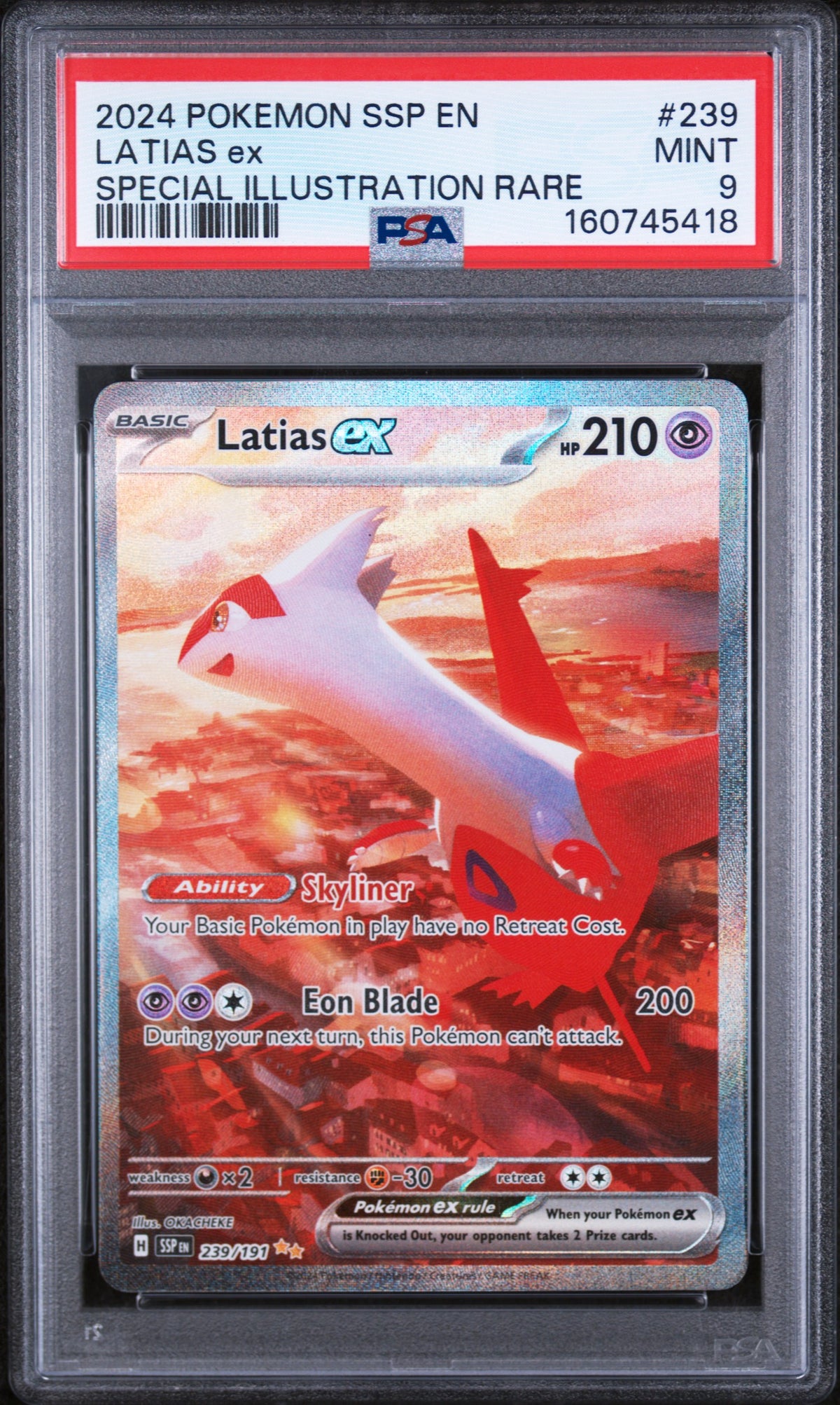 2024 LATIAS ex #239 PSA 9 (front)
