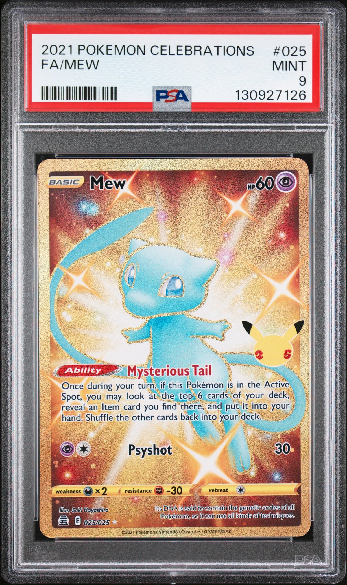 2021 FA/MEW #025 PSA 9 (front)