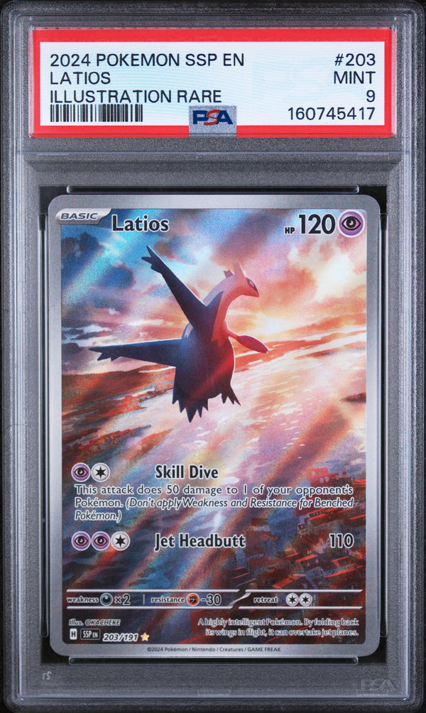 2024 LATIOS #203 PSA 9 (front)