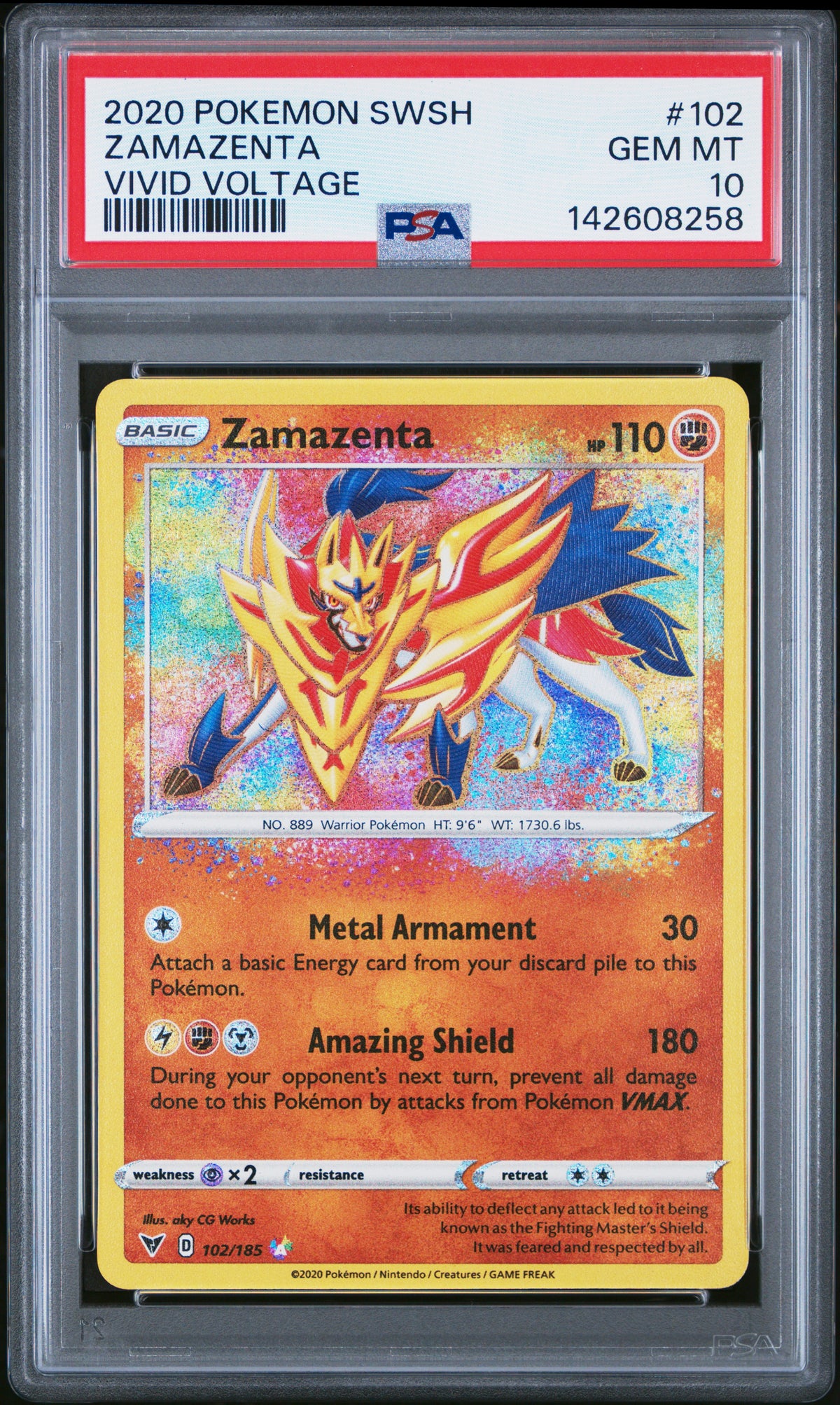 2020 ZAMAZENTA #102 PSA 10 (front)