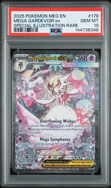 2025 MEGA GARDEVOIR ex #178 PSA 10 (front)