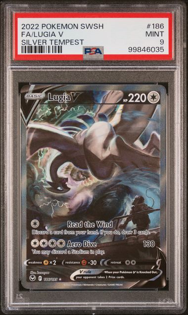 2022 FA/LUGIA V #186 PSA 9 (front)