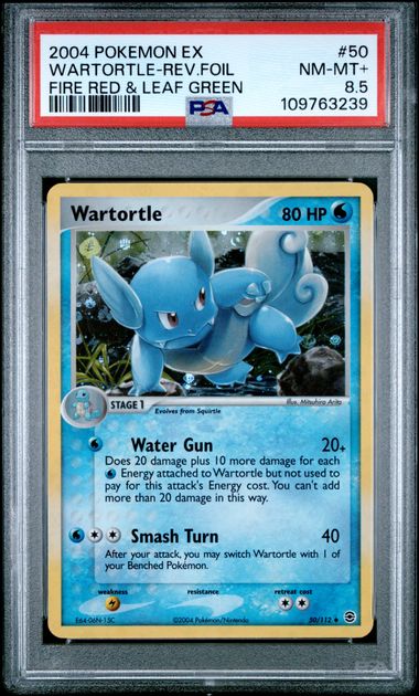 2004 WARTORTLE-REV.FOIL #50 PSA 8.5 (front)