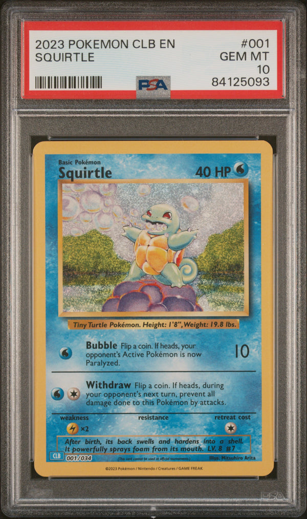 2023 SQUIRTLE #001 PSA 10 (front)