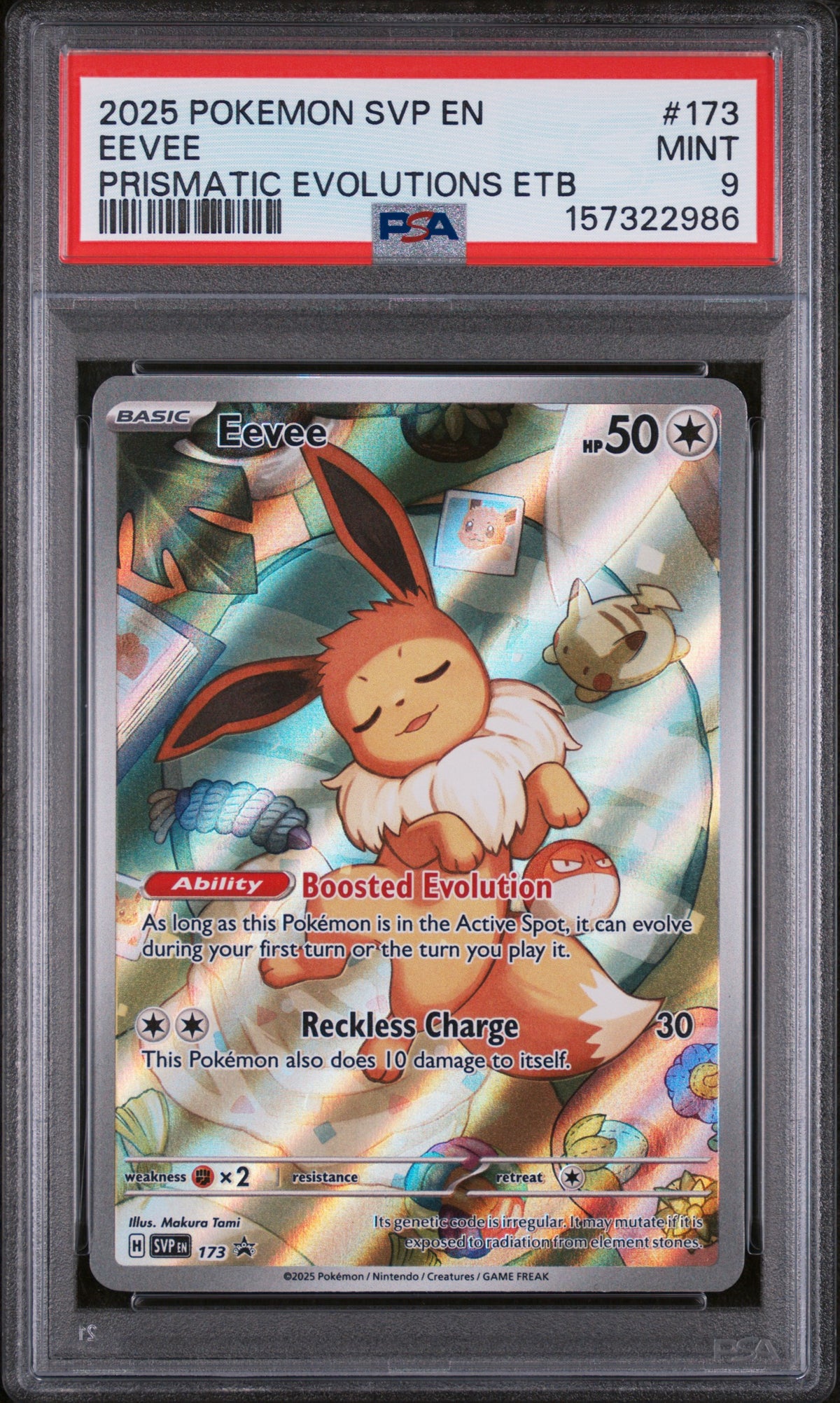 2025 EEVEE #173 PSA 9 (front)