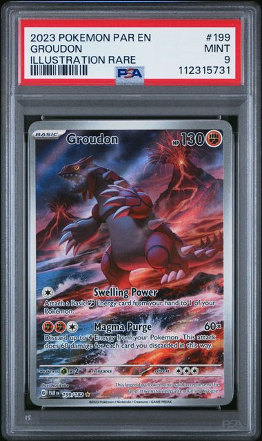 2023 GROUDON #199 PSA 9 (front)