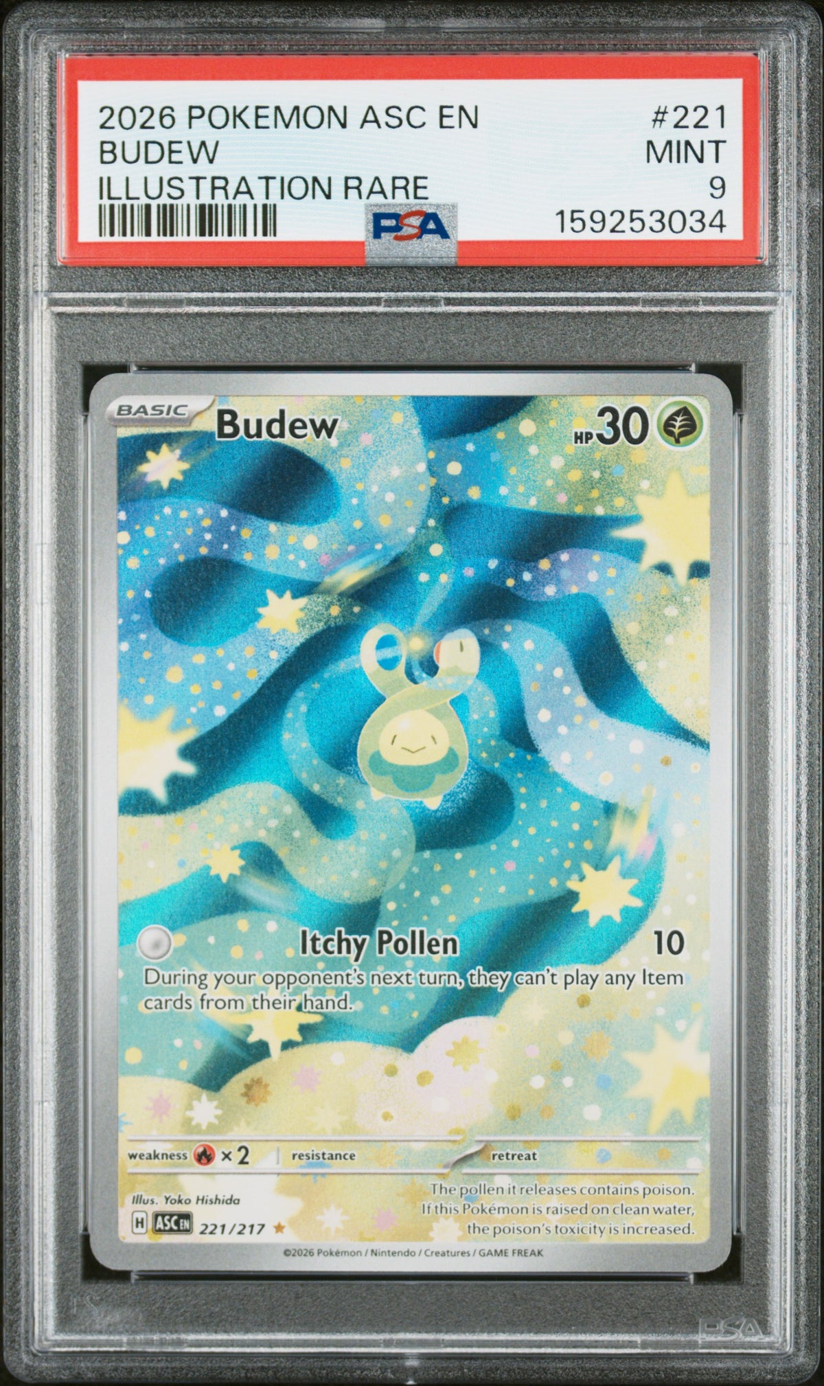 2026 BUDEW #221 PSA 9 (front)