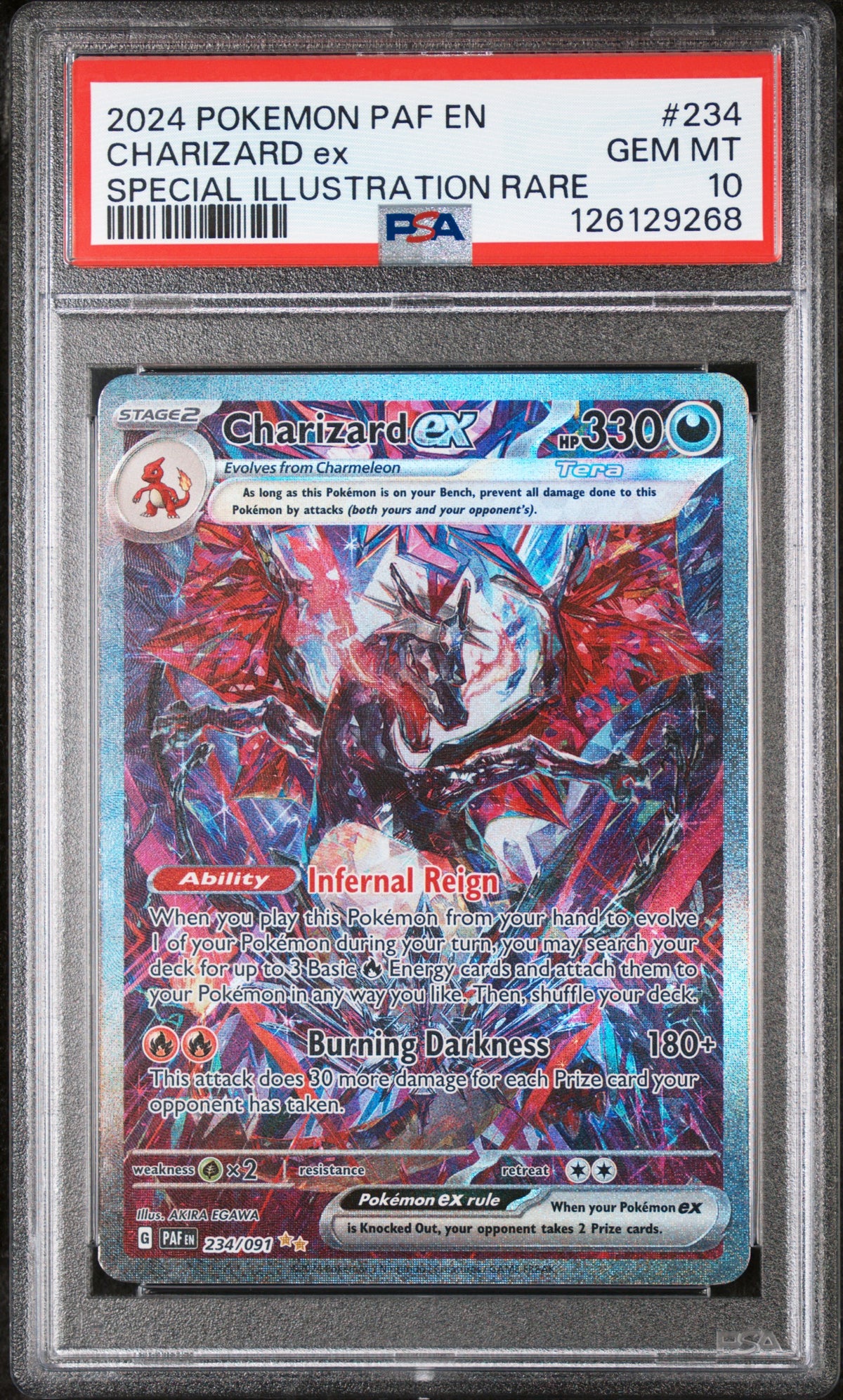 2024 CHARIZARD ex #234 Special Illustration Rare PSA 10 (front)