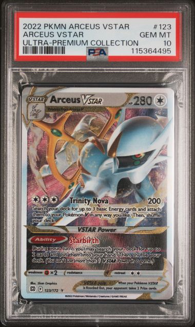 2022 ARCEUS VSTAR #123 PSA 10 (front)