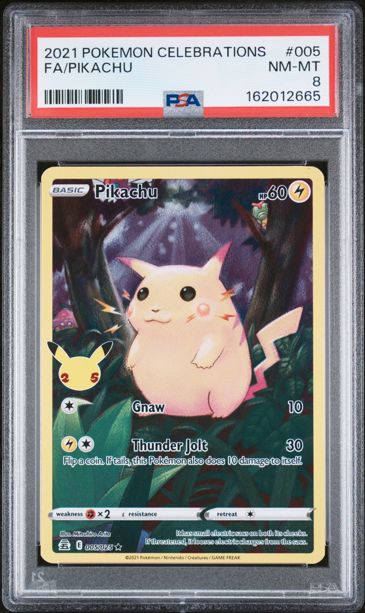 2021 FA/PIKACHU #005 PSA 8 (front)