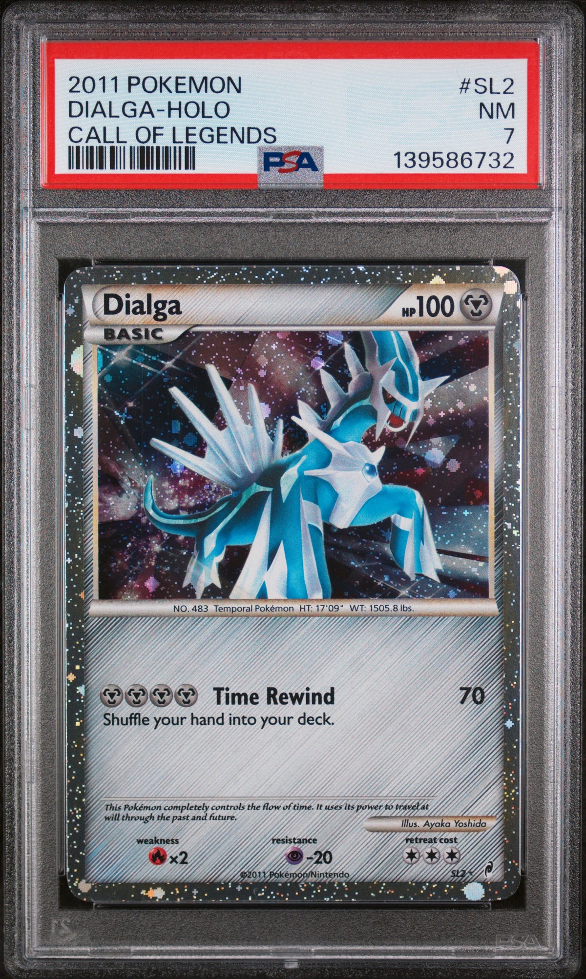 2011 DIALGA-HOLO #SL2 PSA 7 (front)