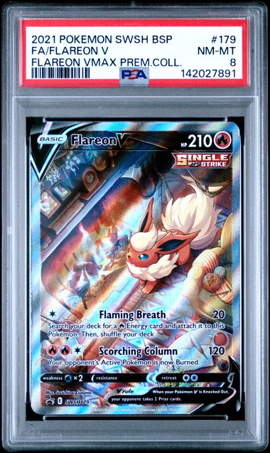 2021 FA/FLAREON V #179 PSA 8 (front)