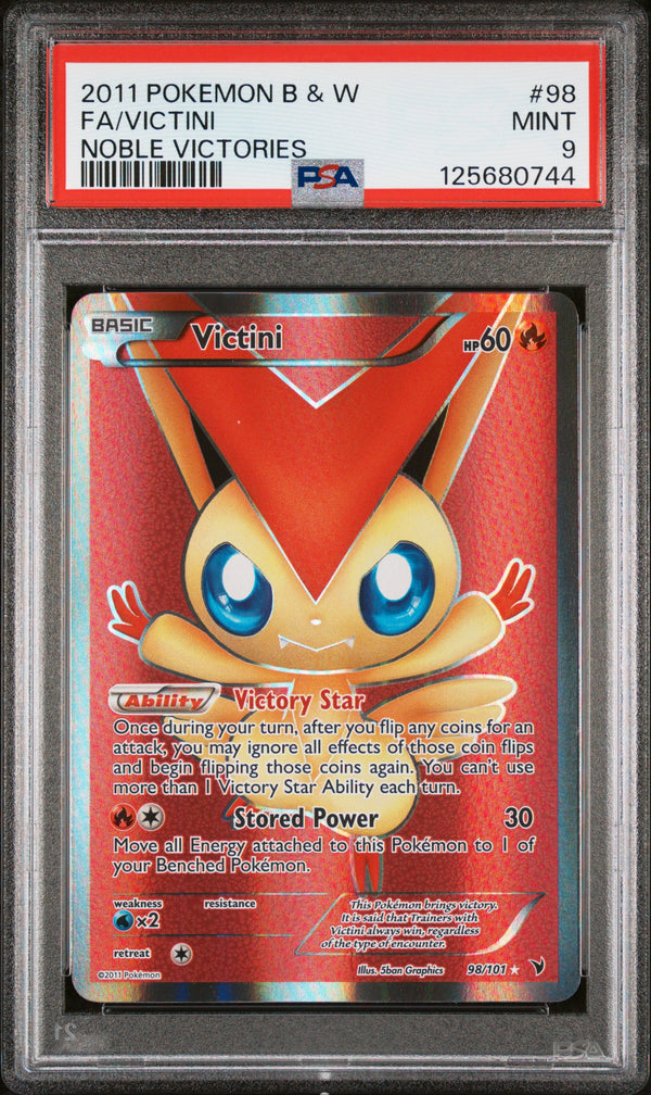 2011 FA/VICTINI #98 Noble Victories PSA 9 (front)