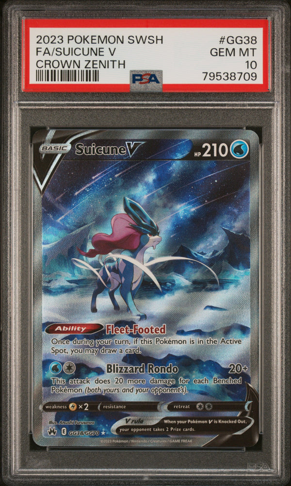 2023 FA/SUICUNE V #GG38 PSA 10 (front)