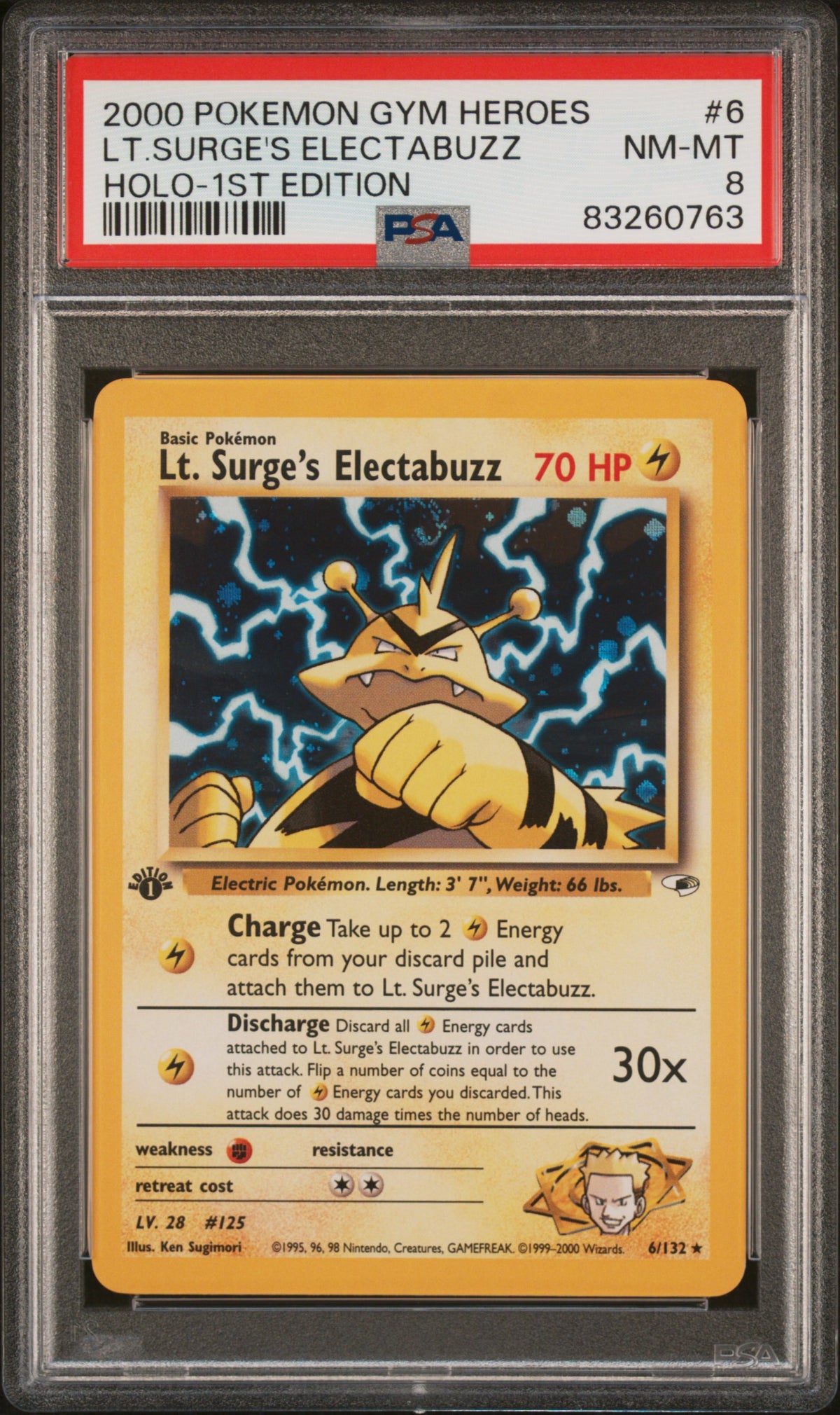 2000 LT.SURGE'S ELECTABUZZ #6 PSA 8 (front)