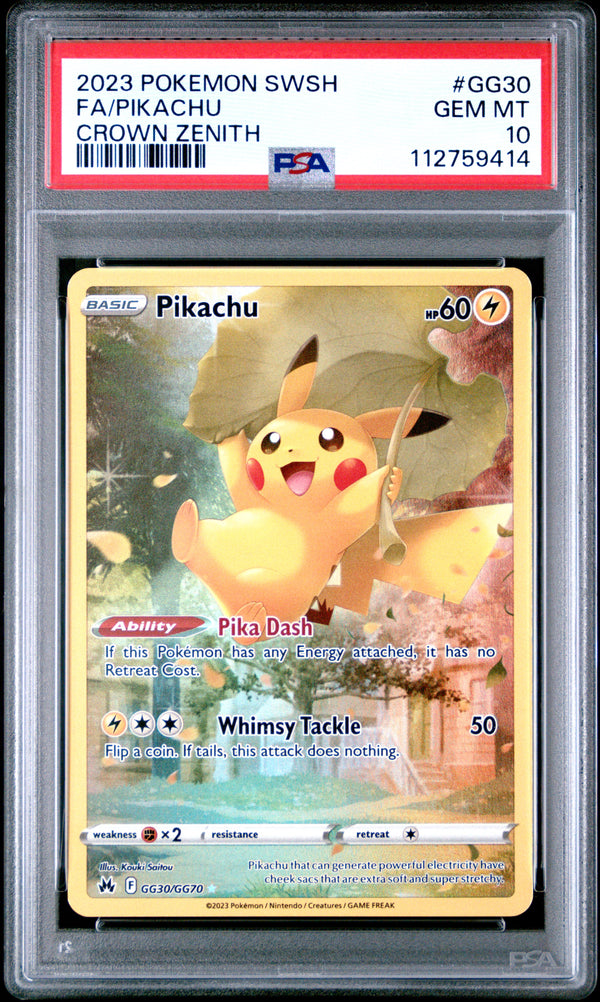2023 FA/PIKACHU #GG30 PSA 10 (front)