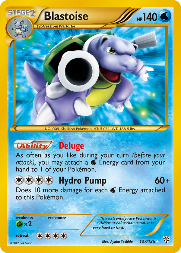 2013 BLASTOISE #137 Plasma Storm PSA 9 (stock image — not the actual card)