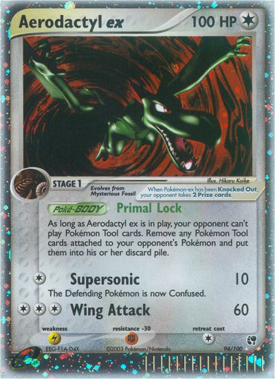 2003 AERODACTYL EX-HOLO #94 PSA 8 (stock image — not the actual card)